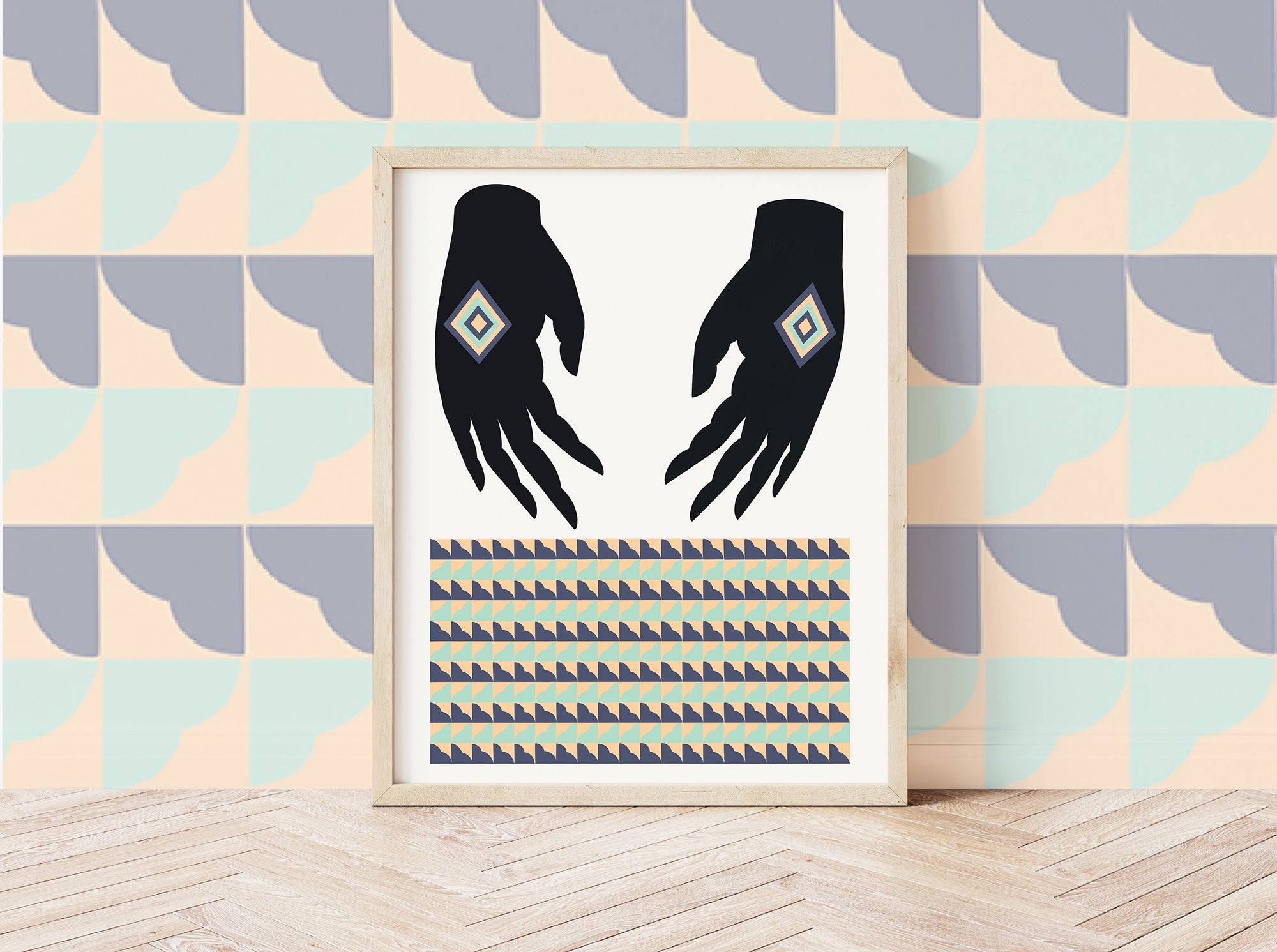 Pattern Hands Screen Print