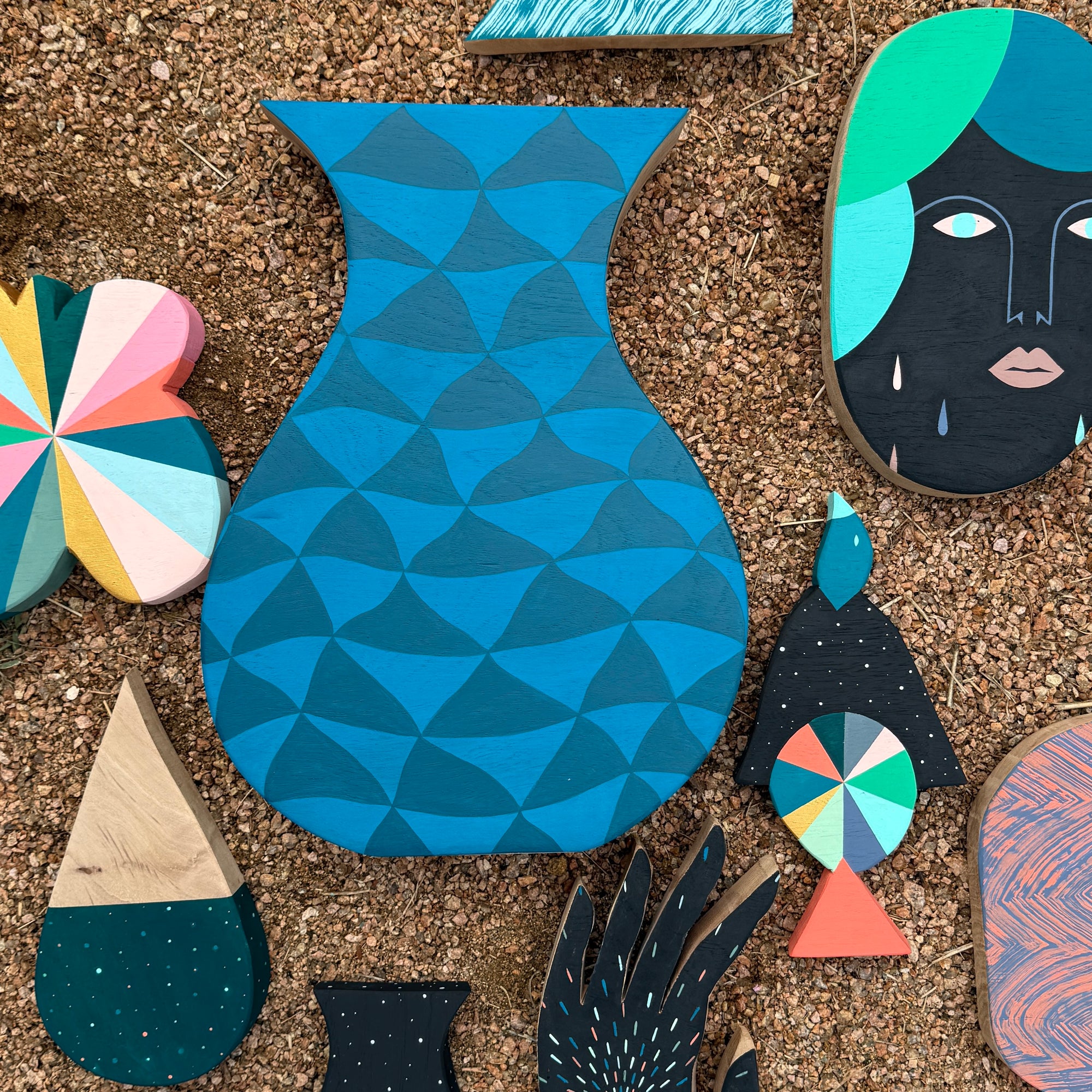 Tear drop - Pecan Wood Art Object